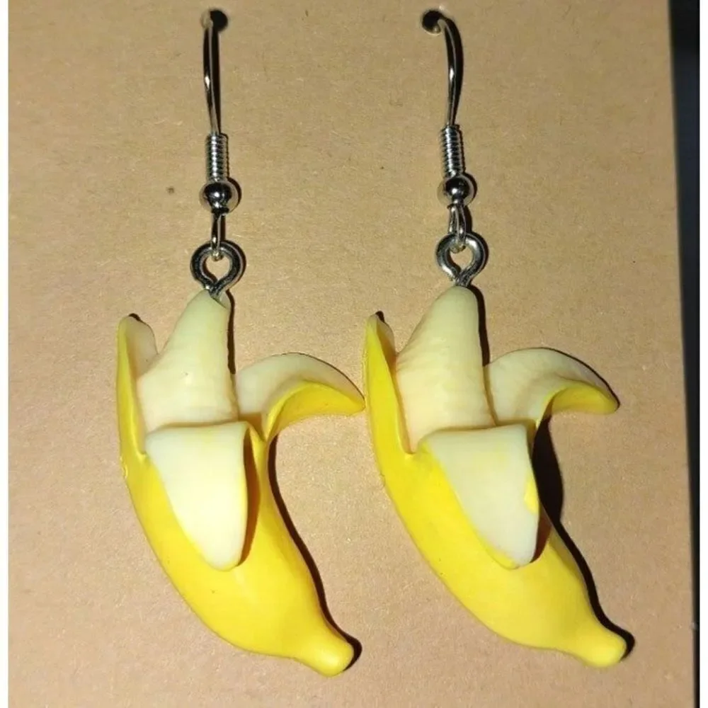 Hand CRAFTED Split Banana Earrings